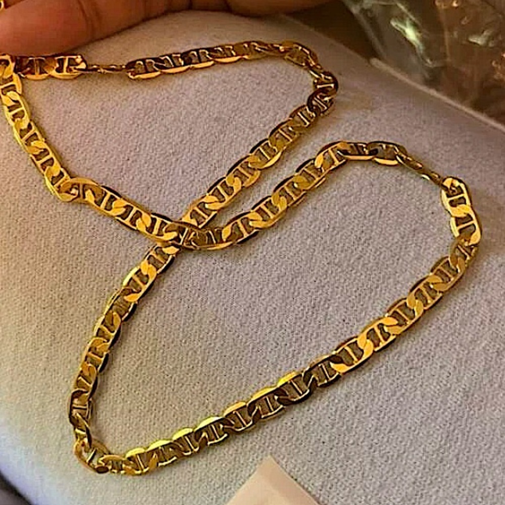 GOLD PLATED MARINER UNISEX NECKLACE - Picture 9 of 12